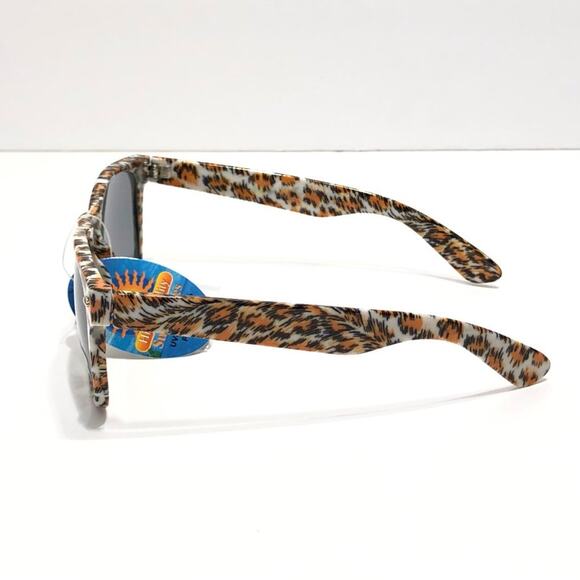 Orange Leopard Animal Print Sunglasses UV400 Retro - Picture 3 of 5
